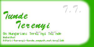 tunde terenyi business card